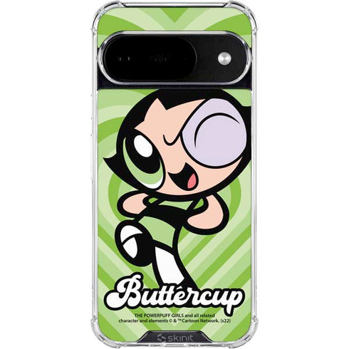 Cartoon Network Powerpuff Girls Buttercup Green Hearts Google Pixel 10 Clear Case